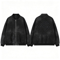 Veste matelassée noire effet vieilli 100% coton anti-UV écologique séchage rapide polaire streetwear motif uni unisexe automne coupe classique