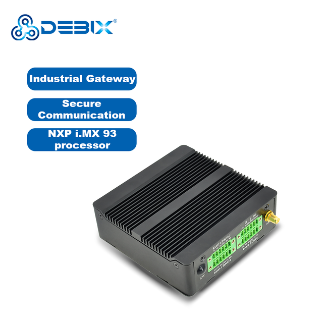 DEBIX Real Time Processing Unit Cortex M33 Core Industrial Mini PC AI Edge Computing 256GB Storage -20C 70C for Robotics