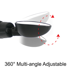 Rétroviseur de vélo de montagne SUNNYWHEEL, lentille réfléchissante avec revêtement ABS, réglage à 360°, 93x54mm, pour la sécurité à vélo, noir - Product Image 4