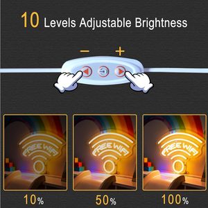 Free Wifi Letreros Neon LED indoor hanging ambient light shop <b>sign</b> wall decoration light entrance indicator light luminous <b>sign</b> - Product Image 2