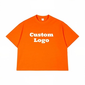 Camiseta de <span class=keywords><strong>hombre</strong></span> de corte holgado y corto, estilo americano, hombros caídos, 100% algodón, camiseta lisa, logotipo personalizado, venta al por mayor - Product Image 2