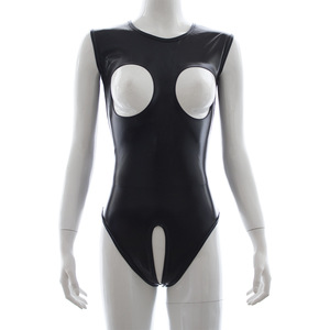 Lencería Sexy <span class=keywords><strong>de</strong></span> Cuero Sintético para Mujer, Estilo Bondage, <span class=keywords><strong>de</strong></span> una Pieza, con Abertura en la Entrepierna, Ropa Interior para Club Nocturno, <span class=keywords><strong>Disfraz</strong></span> <span class=keywords><strong>de</strong></span> Tres Piezas - Product Image 3