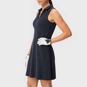 Haute qualité femme dames vêtements de sport une pièce séchage rapide col polo Tennis robe de golf - Product Image 1