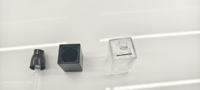 Flacon pompe cosmétique carré vide en verre transparent avec couvercle carré noir pour sérum, fond de teint, emballage de soins de la peau, impression sur soie disponible