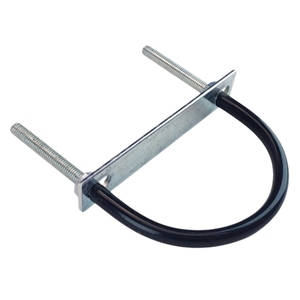 Abrazadera en U Recubierta de Goma, Abrazadera en Forma de U de Acero al Carbono Acolchada, para Fijación de Tubos de Escape de Automóviles - Product Image 2