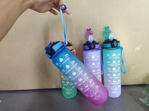 Hot Sale 1000Ml Leakproof Gradient Sports Gym Fitness Plastic <b>Water</b> <b>Bottle</b> With <b>Time</b> Marker - Product Image 4