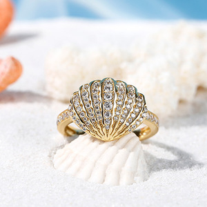 Anello a Forma di Conchiglia Marina per Donne, Gioiello Creativo e Alla Moda - Product Image 2