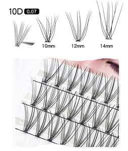 10P Grafted Wholesale Extra Fine Band Eyelashes Comfortable Premium DIY <b>Lashes</b> <b>Kit</b> Private Label Diy Pre Cut Clusters <b>Lashes</b> - Product Image 4