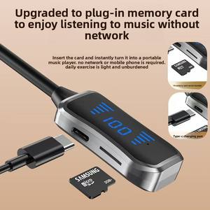 <span class=keywords><strong>BT1</strong></span> les écouteurs sportifs Bluetooth à maintien du cou offrent une autonomie de batterie longue durée et prennent en charge l'insertion de carte avec affichage numérique LED - Product Image 4