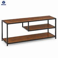 Vente en gros d'usine, meubles de salon modernes, tables basses industrielles simples, tables basses rectangulaires en acier et en bois