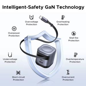 <span class=keywords><strong>Cargador</strong></span> de cable retráctil GaN de 45W, <span class=keywords><strong>cargador</strong></span> rápido UFCS PPS QC PD 3,0 - Product Image 5