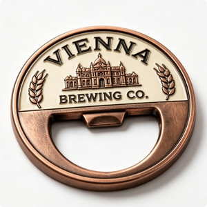 Vienna Brewing Co. Ouvre-bouteille circulaire en bronze, style antique, souvenir - Product Image 5