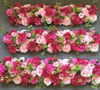 LANJO Hoogwaardige groothandel zijden rozen bloemen bloemstuk bruiloft rij decoratie kunstmatige bruiloft boog bloem voor tafel