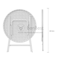 Benjia – Table de Bar pliable en plastique, 80x110cm, Portable, HDPE, haut rond, pour Buffet, Cocktail, événements