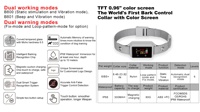 Sicheres, effektives, wiederaufladbares Anti-Bell-Trainingshalsband mit Piepton, Vibration und Schockfunktion für große, mittlere und kleine Hunde