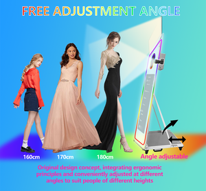 Machine de photomaton miroir 65 pouces avec écran tactile 43 pouces, photomaton portable à écran tactile, cadre LED magique pour selfie, kiosque - Product Image 4