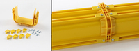 Goulotte de câblage en plastique jaune pour armoire réseau, sur mesure, en ABS/PVC, 600/240/120mm, pour câbles à fibres optiques, fabriquée en Chine