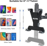Support de tablette universel à ventouse pour tableau de bord et pare-brise, bras long, vente en gros d'usine, pour tablettes de 7 à 11 pouces