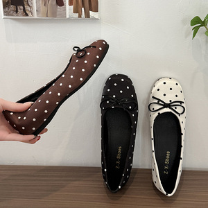 Fiocco a pois da donna con effetto rialzante, novità per la primavera 2026, adatto per ballerine con suola morbida - Product Image 2