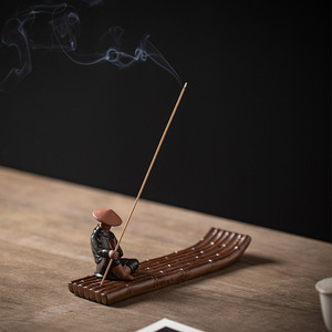 Wuyang cerámica china Jianghu hilo antiguo quemador <span class=keywords><strong>de</strong></span> incienso soporte <span class=keywords><strong>de</strong></span> incienso hogar interior Zen BUR - Product Image 2
