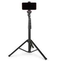 WF WT-8022 Trépied perche à selfie en aluminium de 63 pouces de haute qualité avec vis 1/4 pour téléphone, anneau lumineux, photographie et diffusion en direct