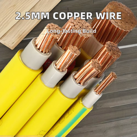 2.5mm Single Core Isolé Cuivre PVC Câble Électrique Toron Conducteur Bâtiment Fil pour Appareil Domestique Maison Câblage Prix