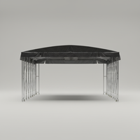 Abri de stockage en PVC avec structure en acier robuste, grande tente mobile rétractable pour atelier et entrepôt extérieur