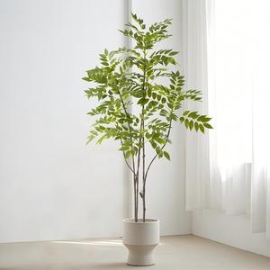 Ensemble de 3 arbres <span class=keywords><strong>en</strong></span> <span class=keywords><strong>bambou</strong></span> artificiel de printemps, 150/190/220 cm, plantes artificielles multi-tailles avec <span class=keywords><strong>pot</strong></span> pour la décoration de la maison et du bureau - Product Image 3