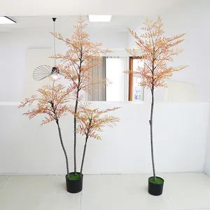 Top Selling artificial plants wholesale Leaf Nantianzhu Leave Decorative Leaves Red Leaves