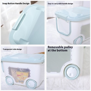Solución de almacenamiento moderna de Gran capacidad para el hogar para niños, caja de almacenamiento de ropa de juguete de PP, organizador, rollo de aluminio rectangular - Product Image 5