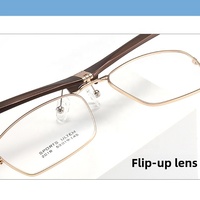 Montures de lunettes de sport portables à rabat anti-lumière bleue, montures optiques semi-cerclées en acétate, verres en résine personnalisables
