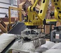 Machine de palettisation de sacs d'engrais à haute efficacité 800~1200 sacs/h, robot palettiseur pour sacs d'engrais