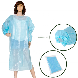 Di alta qualità monouso isolamento CPE camice con cravatte di protezione indumenti - Product Image 1