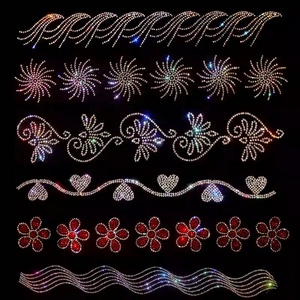 Nuove Strisce Termoadesive Personalizzate con Strass per Trasferimento a Caldo su Sciarpe e Accessori di Abbigliamento - Product Image 1