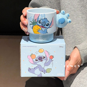 Tasses à café en céramique empilables à motif de dessin animé, design élégant, pour le bureau et la maison, vente en gros - Product Image 3