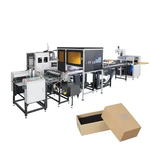 Automatic rigid box/gift box/hard board box making machine with visual positioning box making machine