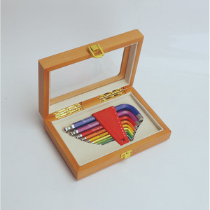 Caja de almacenamiento de herramientas de bambú, organizador de escritorio con cerradura de 300 mm de profundidad y tapa transparente para herramientas pequeñas y accesorios - Product Image 3