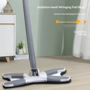 <span class=keywords><strong>Mop</strong></span> per Pulizia Domestica Tipo <span class=keywords><strong>X</strong></span> Piatto per Pavimenti in Legno e Piastrelle, <span class=keywords><strong>Mop</strong></span> con Sistema di Strizzatura a 360 Gradi - Product Image 1