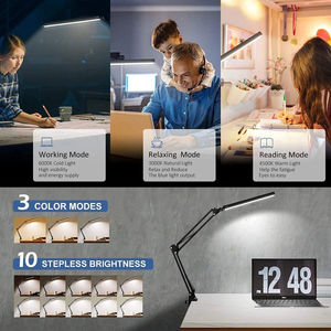 Lámpara de mesita de noche con luz táctil LED inteligente moderna brazo Flexible beso moda TL002 para dormitorio cuerpo de aluminio fuente de alimentación CC - Product Image 5