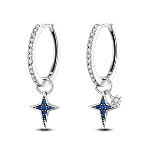 Conjunto de Pendientes de Zirconia con Colgante de Estrella Lunar, Chapados en Oro para Mujer, Elegantes y Dulces, para Aniversario de Bodas y Regalo, Joyería de Estilo Original - Product Image 3