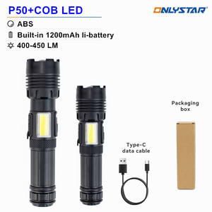 <span class=keywords><strong>Torcia</strong></span> <span class=keywords><strong>Professionale</strong></span> del Produttore a Luce Forte con Zoom Telescopico LED COB Potente XHP50 <span class=keywords><strong>Ricaricabile</strong></span> - Product Image 1