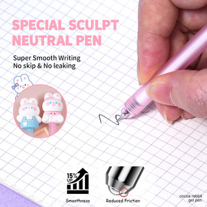 0.5 मिमी प्यारा खरगोश टोपी जेल पेन, गुलाबी और नीले कावायी लेखन पेन स्कूल कार्यालय की आपूर्ति के लिए पेन - Product Image 4