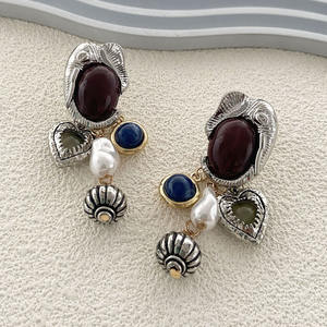 Pendientes de Resina con Baño de Oro, Estilo Étnico Bohemio, Diseño Nuevo, para Mujer, Venta al Por Mayor, Pendientes Vintage con Forma de Animal - Product Image 4