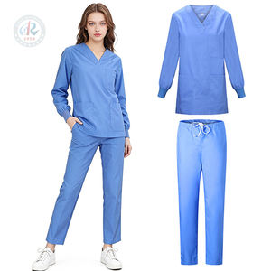 激安セール中！手術用医療ユニフォーム、外科医看護師スクラブ、男女兼用臨床歯科衛生チュニック衣装 - Product Image 2