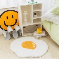 Tapis moderne et mignon en forme de légumes de dessin animé, antidérapant, à poils touffus, couverture créative pour chambre d'enfant, usage domestique, fabriqué à la machine