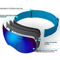 Nouvelle sortie, lunettes de ski vintage anti-buée, lentilles sphériques anti-UV avec revêtement miroir, lunettes de sport pour le ski
