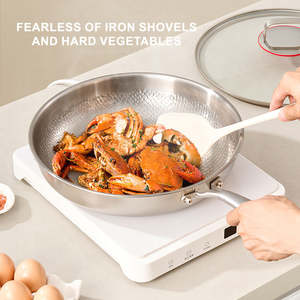 Сковорода с антипригарным покрытием и узором в виде листьев лотоса - Product Image 3