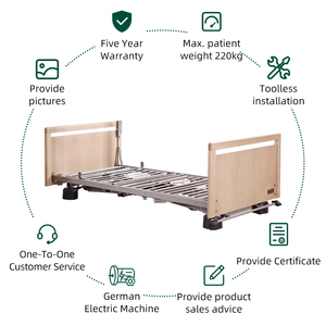 <span class=keywords><strong>Lit</strong></span> d'examen médical en bois pour soins à domicile, <span class=keywords><strong>lit</strong></span> <span class=keywords><strong>médicalisé</strong></span> pour personnes âgées, conforme IEC60601 - Product Image 2