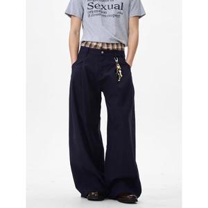 Cross-Border Washed Black Low Waist Cleanfit American High Street Straight Leg Denim <b>Jeans</b> for Men Lightweight Spring 2026 - Product Image 1