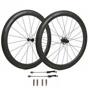 Speed Bit Road Bike Carbon Fiber Wheelset Ultra Light 700C Opening 50MM Elevated 72 Ringing V Brake Carbon Knife